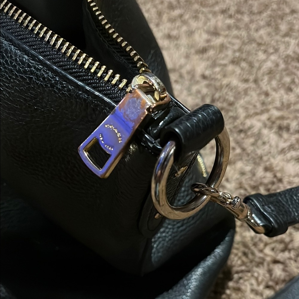 Coach Black Leather Crossbody Shoulder Bag - Picture 6 of 11